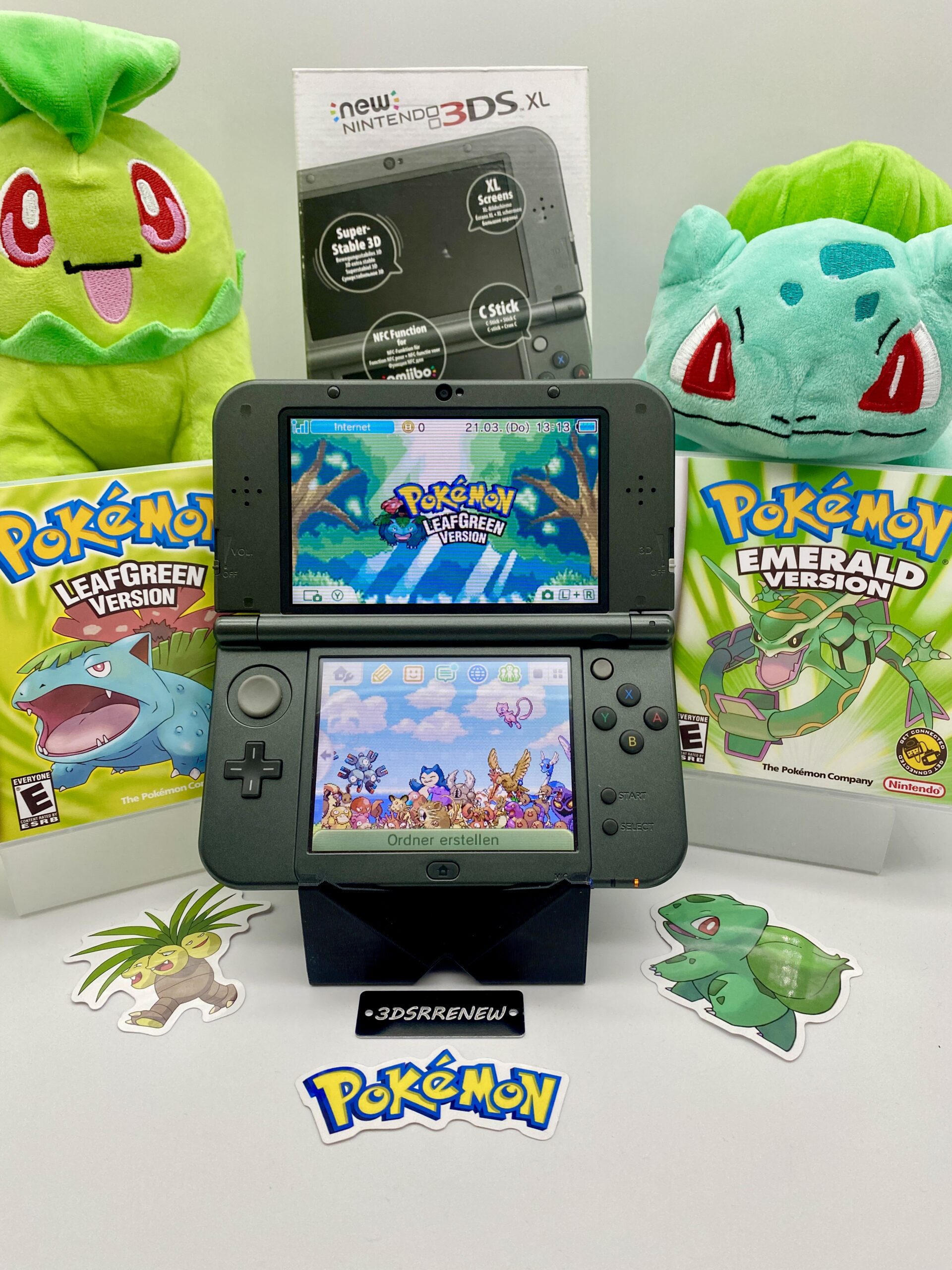 New Nintendo 3DS XL Metallic Grau Gemodded