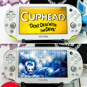 PSVITA 2000 Weiß gelb/Baby Blau gemodded