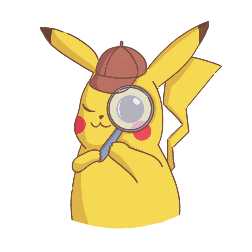 Pikatchu Detektiv nachdenklich