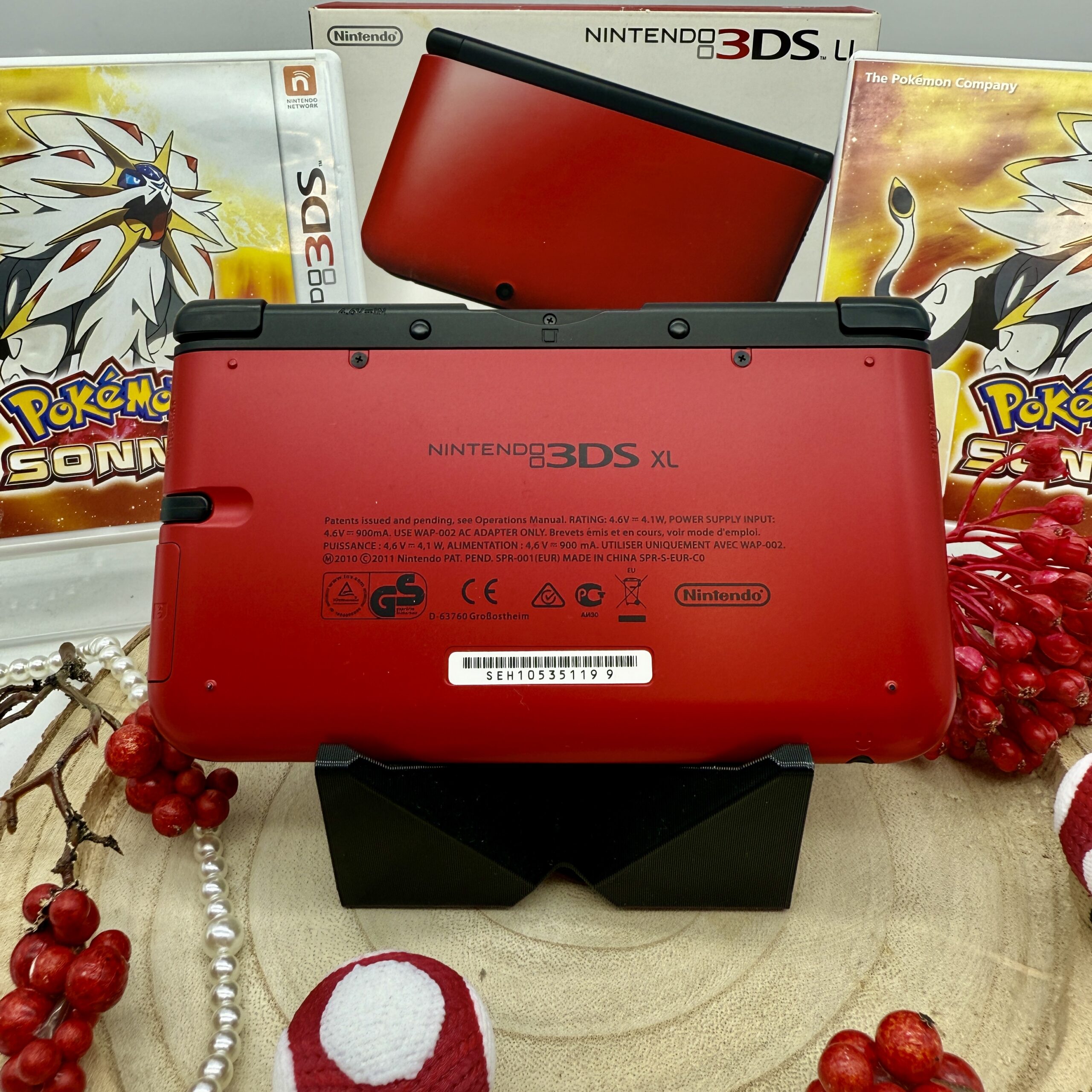 Nintendo 3DS XL clean grau rot blau schwar