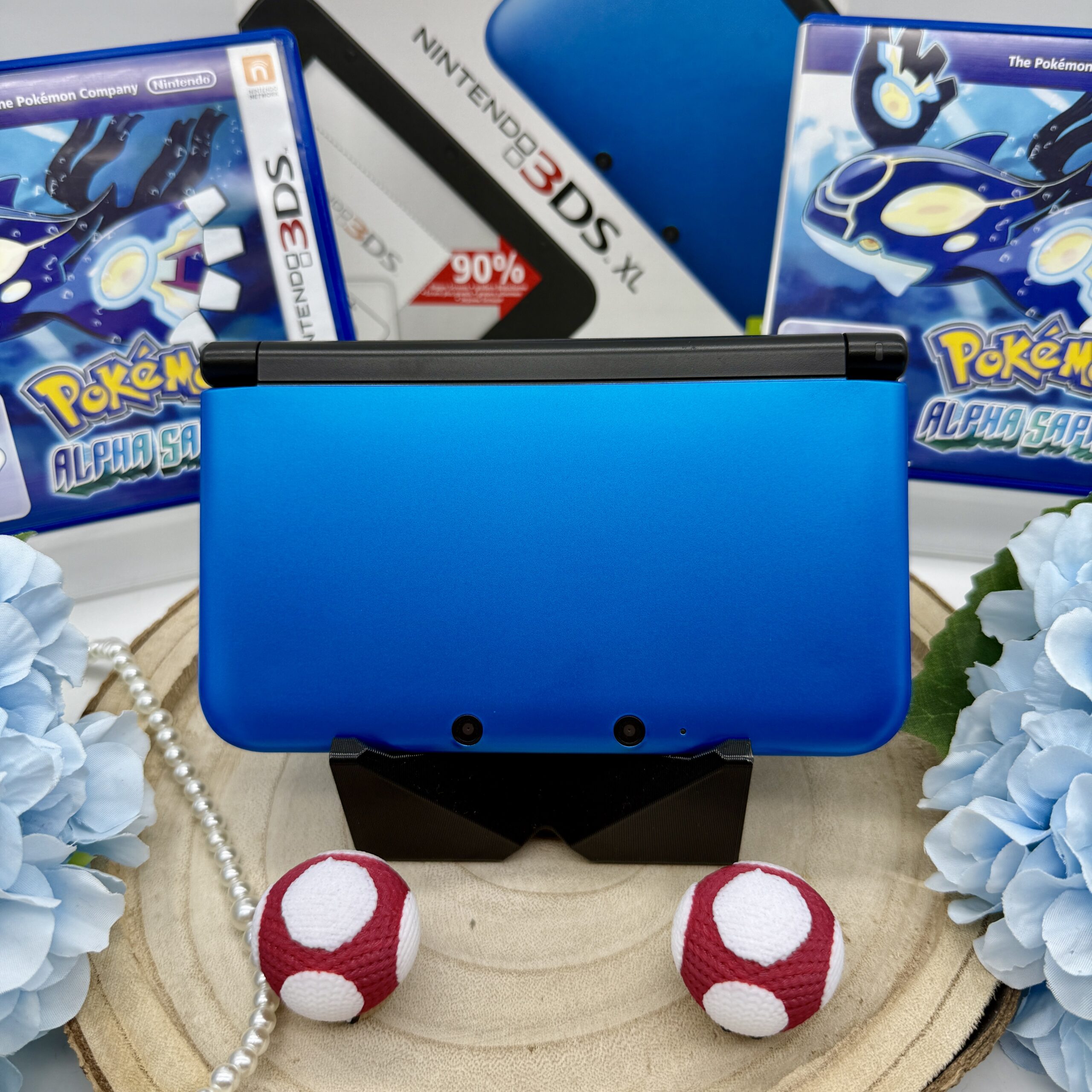 Nintendo 3DS XL clean grau rot blau schwar